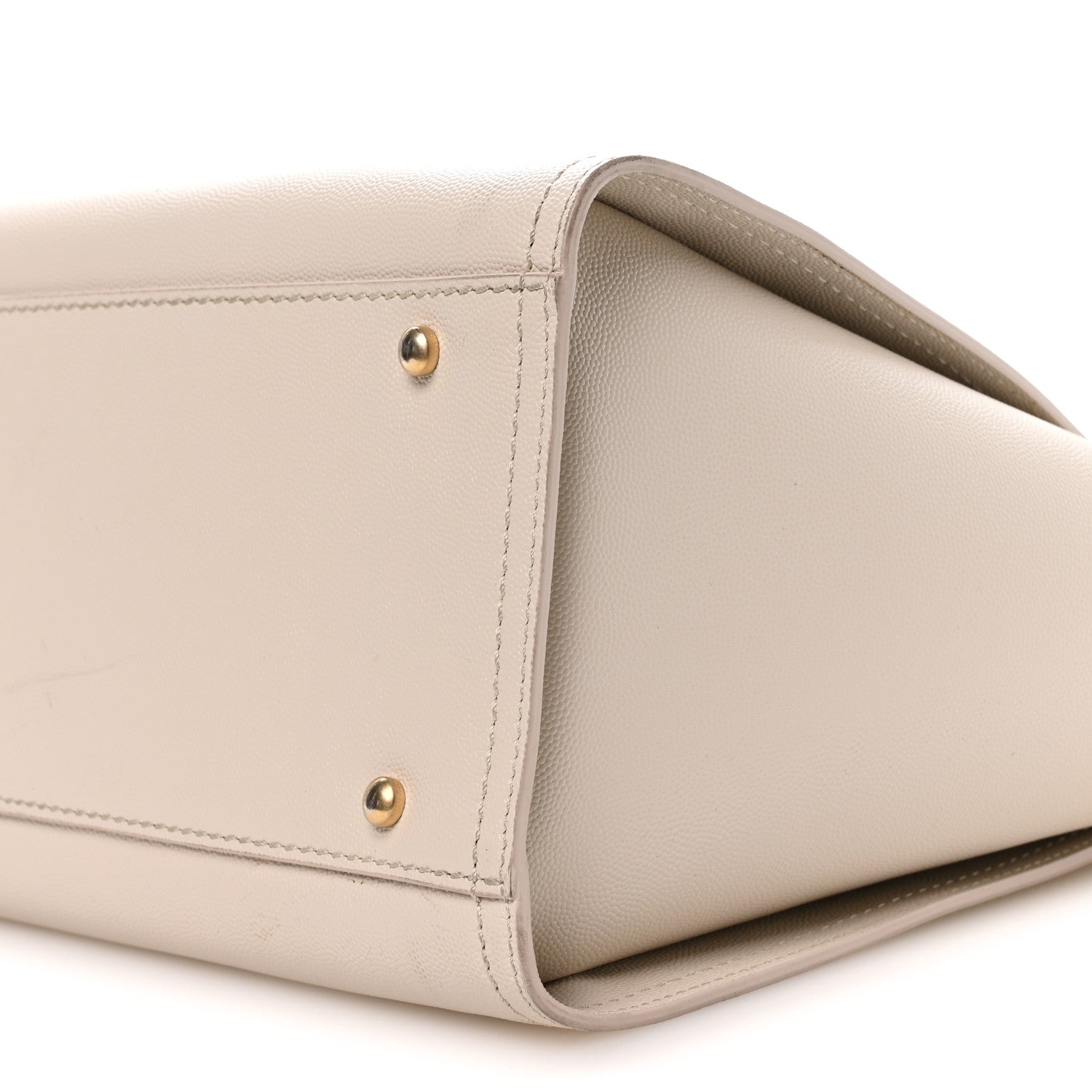 Caviar Small Studded Deauville Tote Ivory
