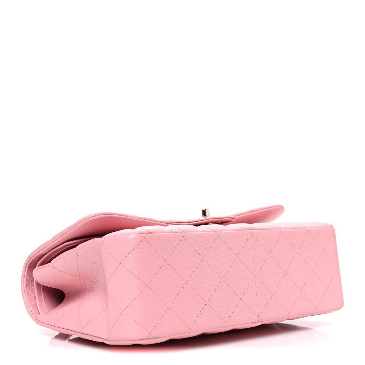 Caviar Quilted Jumbo Double Flap Pink