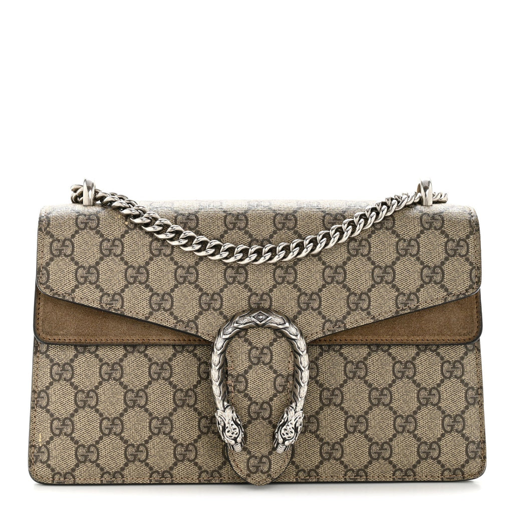 GG Supreme Monogram Small Dionysus Shoulder Bag Taupe