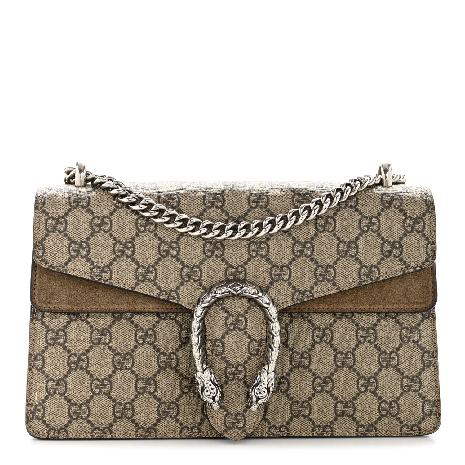 GG Supreme Monogram Small Dionysus Shoulder Bag Taupe