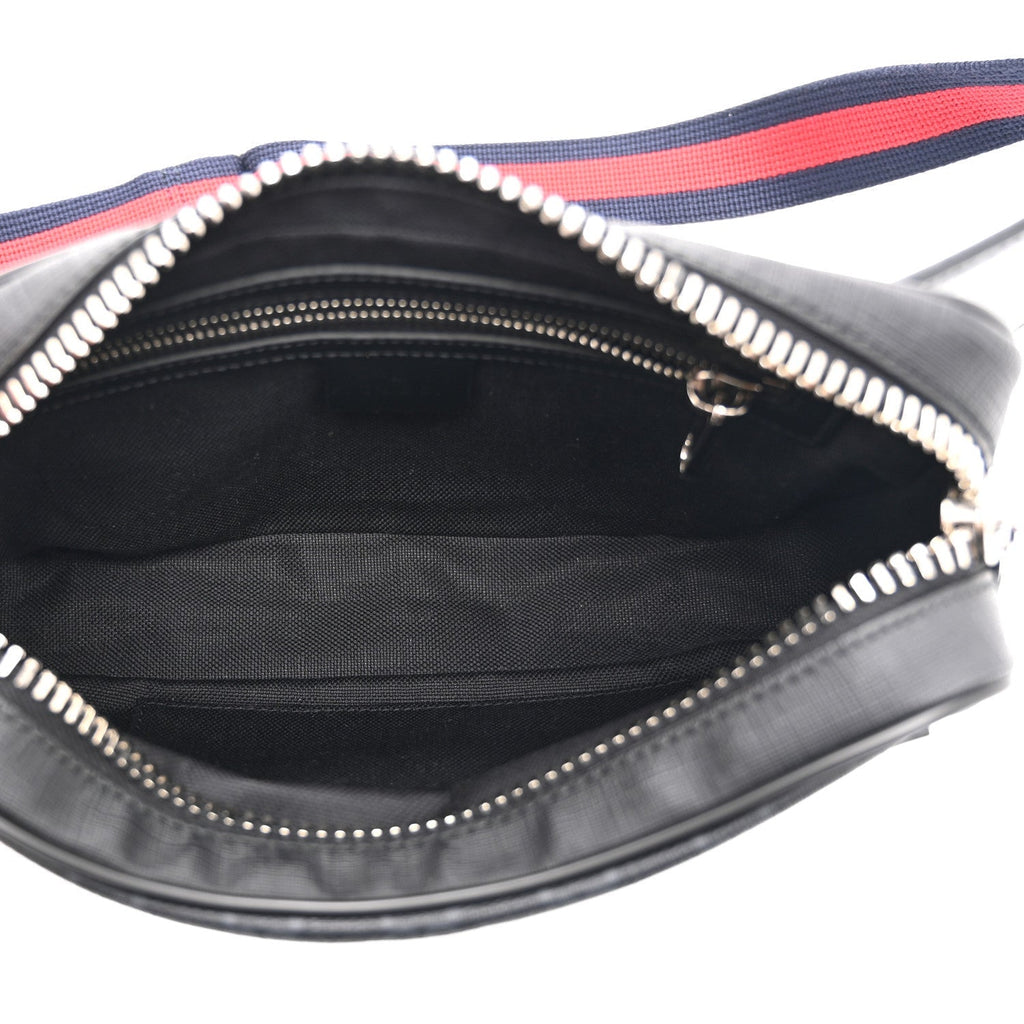 Soft GG Supreme Monogram Web Belt Bag Black Grey