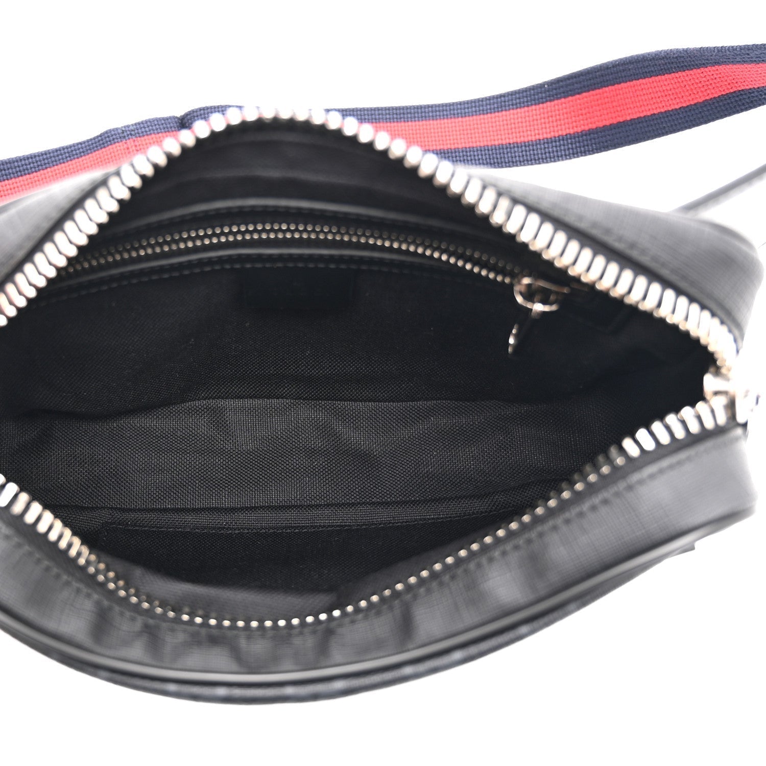 Soft GG Supreme Monogram Web Belt Bag Black Grey