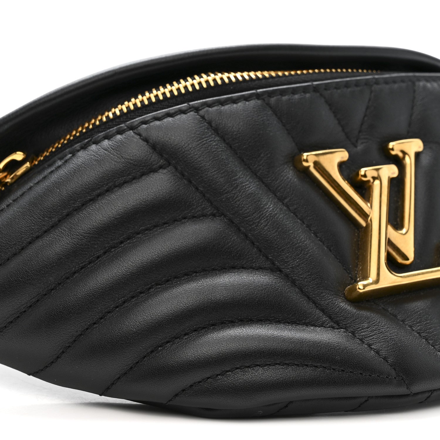 Calfskin Quilted New Wave Bumbag Black