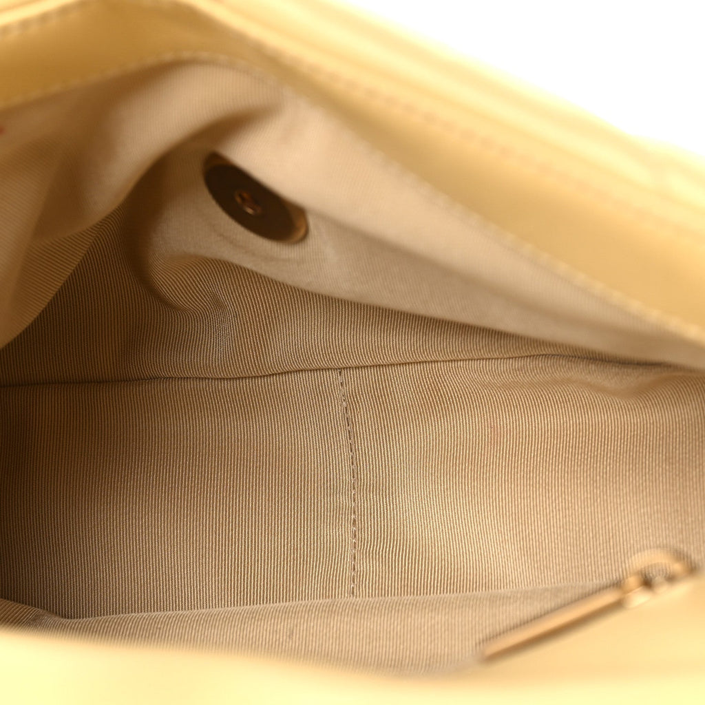 Lambskin Quilted Medium Chanel 19 Flap Yellow