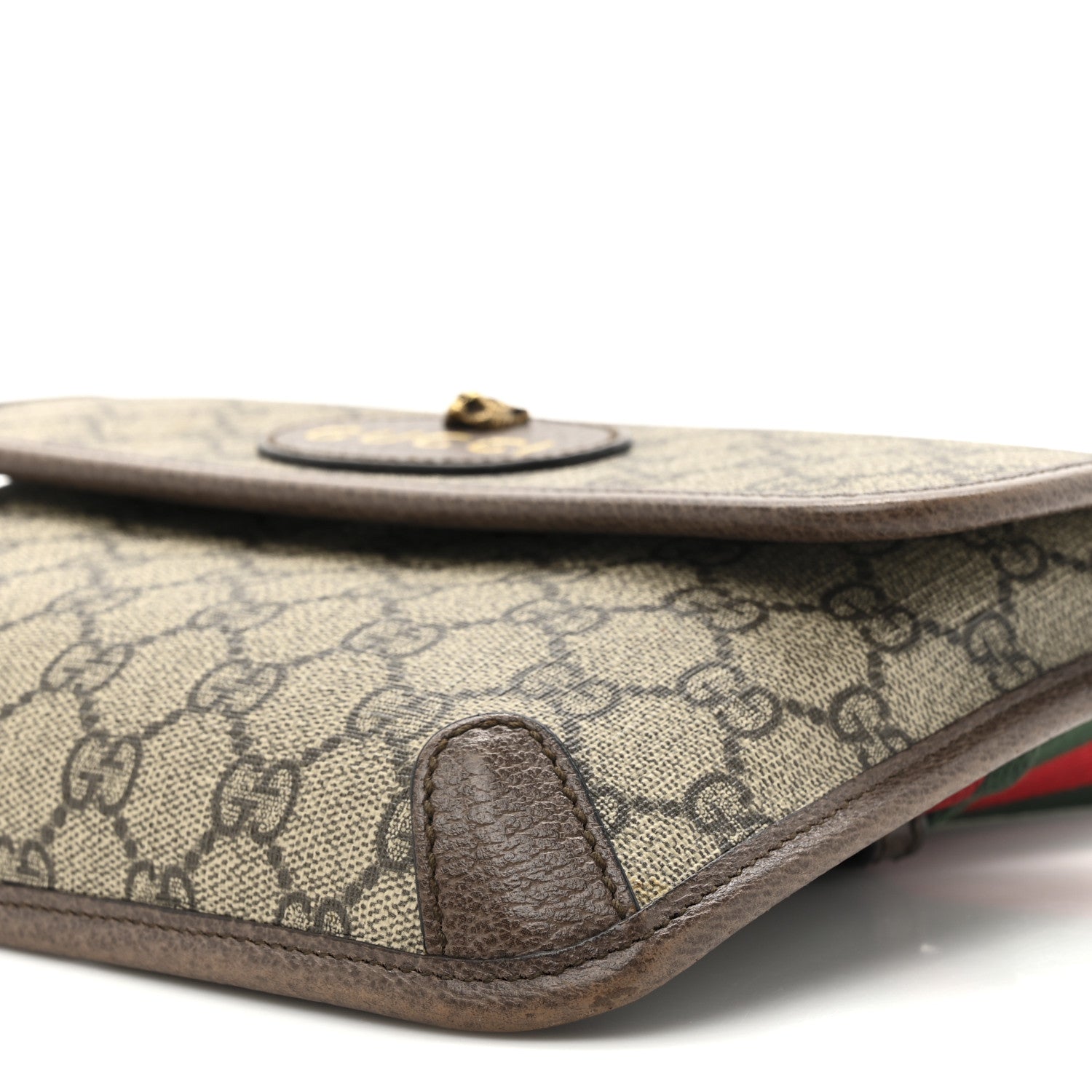 GG Supreme Monogram Neo Vintage Web Belt Bag Brown