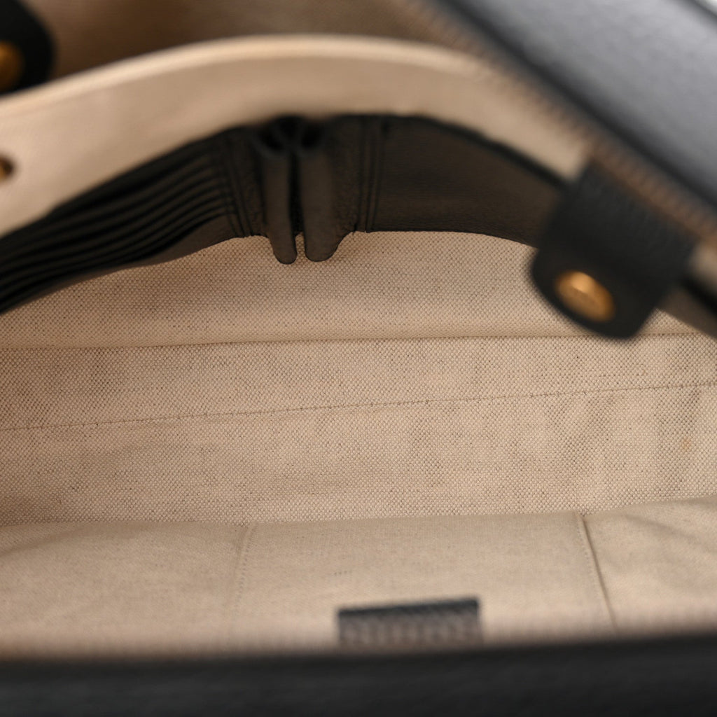 Dollar Calfskin GG Marmont Briefcase Black