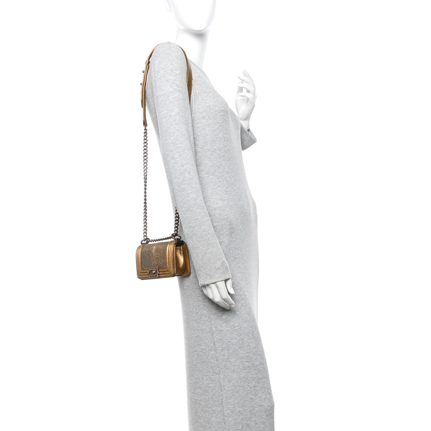 Galuchat Stingray Mini Boy Flap Gold