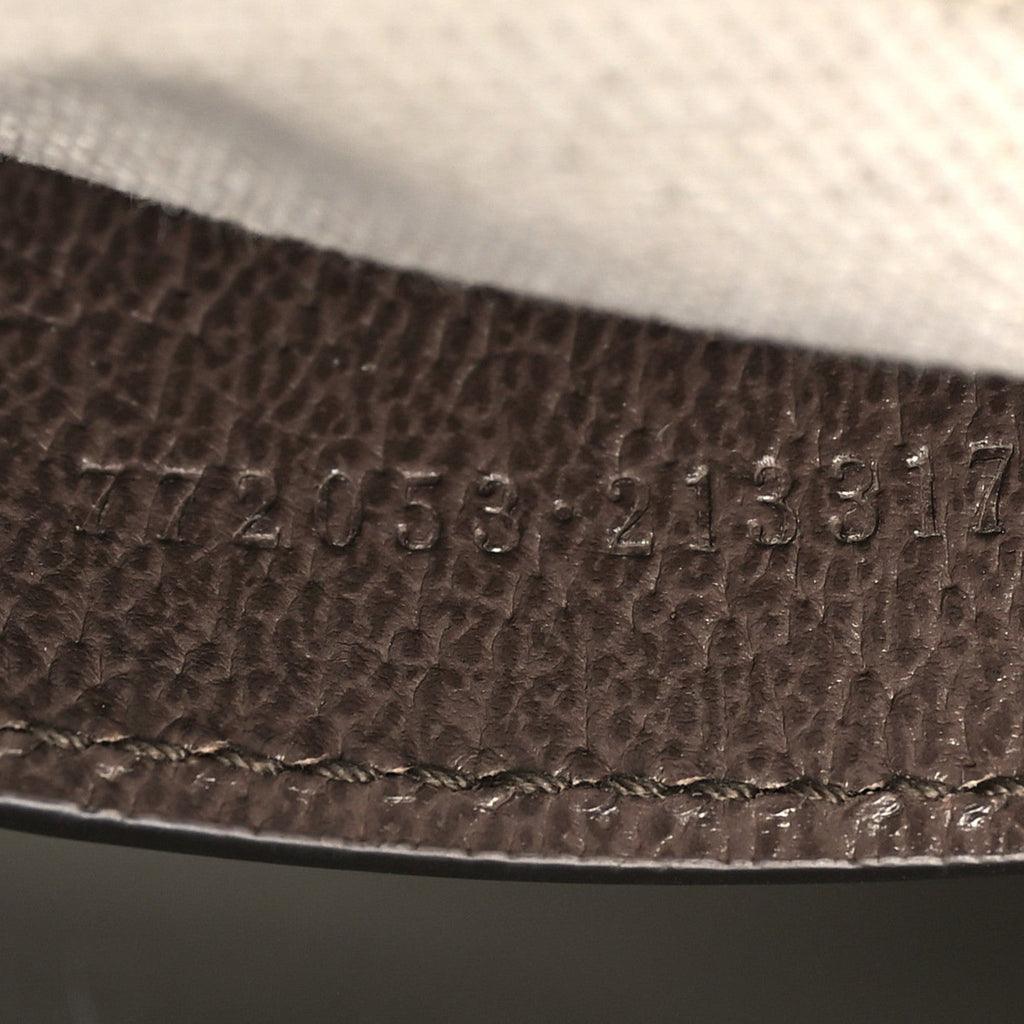 GG Supreme Monogram Textured Dollar Calfskin Web Mini Ophidia Top Handle Bowler Bag Beige Ebony New Acero