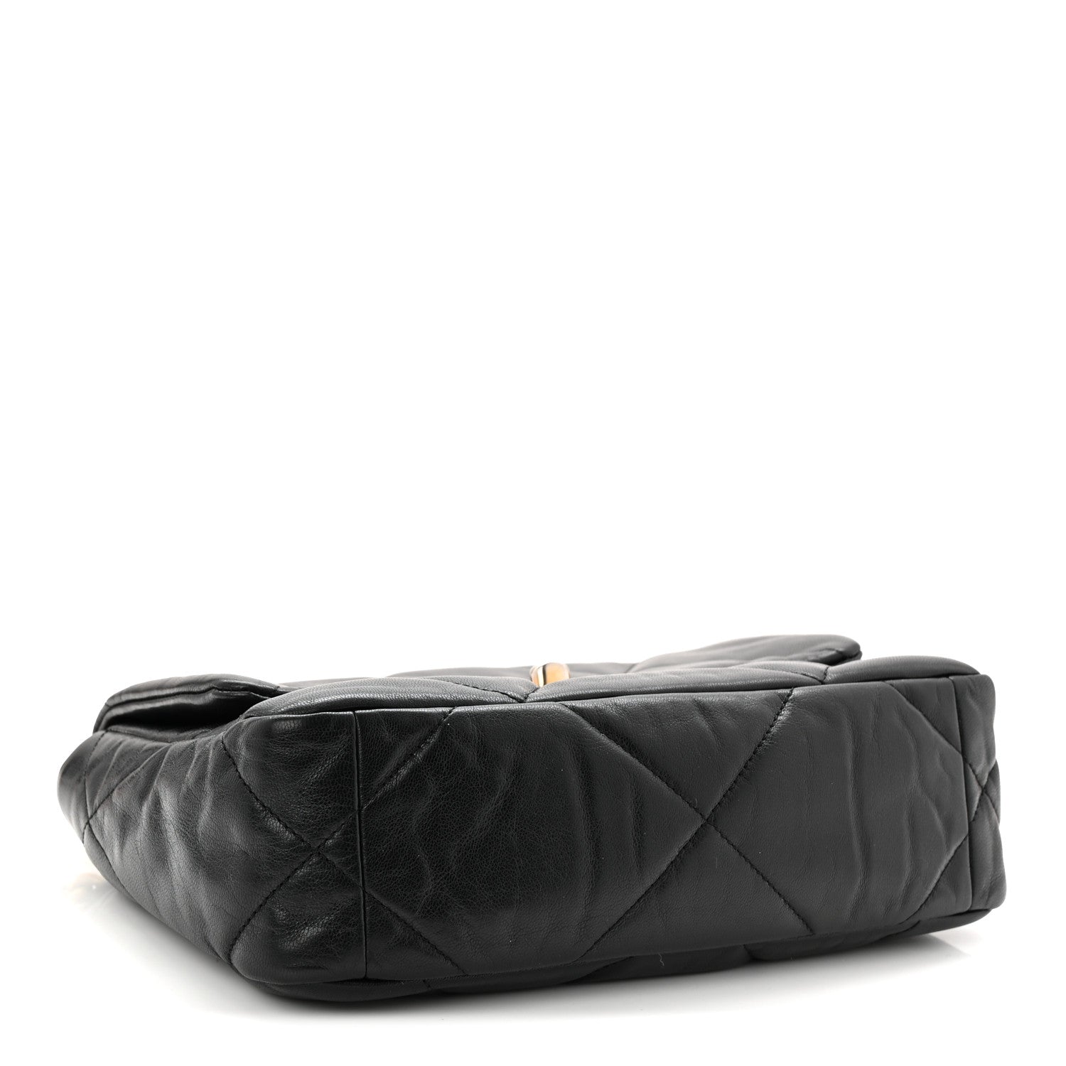 Goatskin Quilted Medium Chanel 19 Flap Black