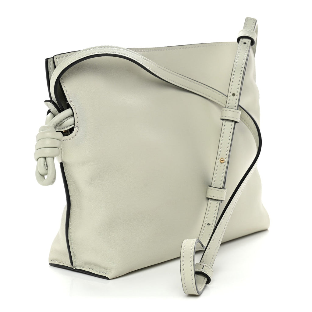 Calfskin Mini Flamenco Knot Clutch Light Celadon