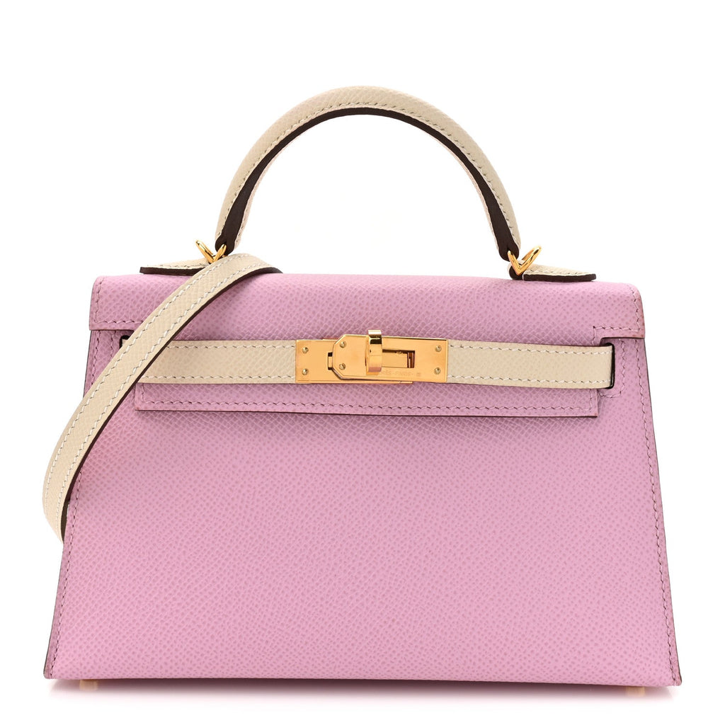 Epsom Horseshoe Mini Kelly Sellier 20 Mauve Sylvestre Craie