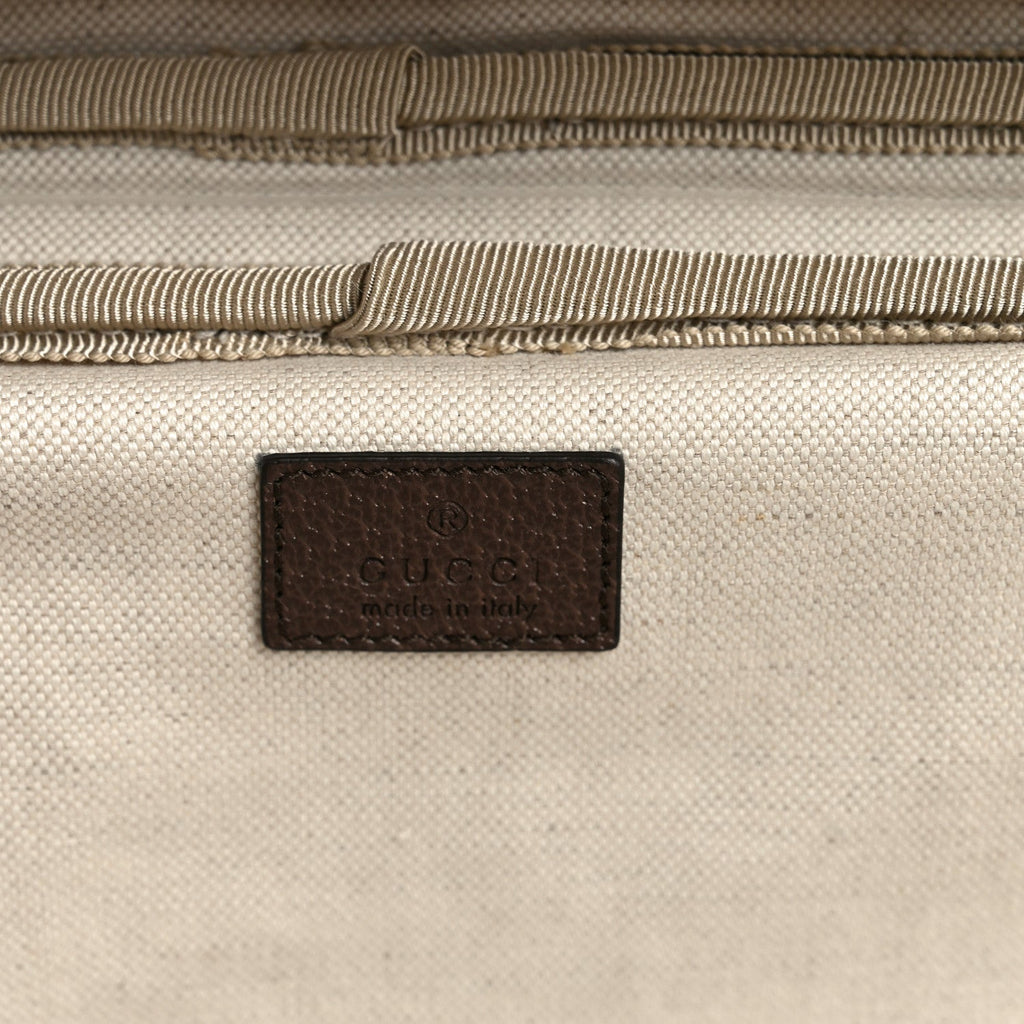 GG Supreme Monogram Web Medium Savoy Trolley Beige Ebony