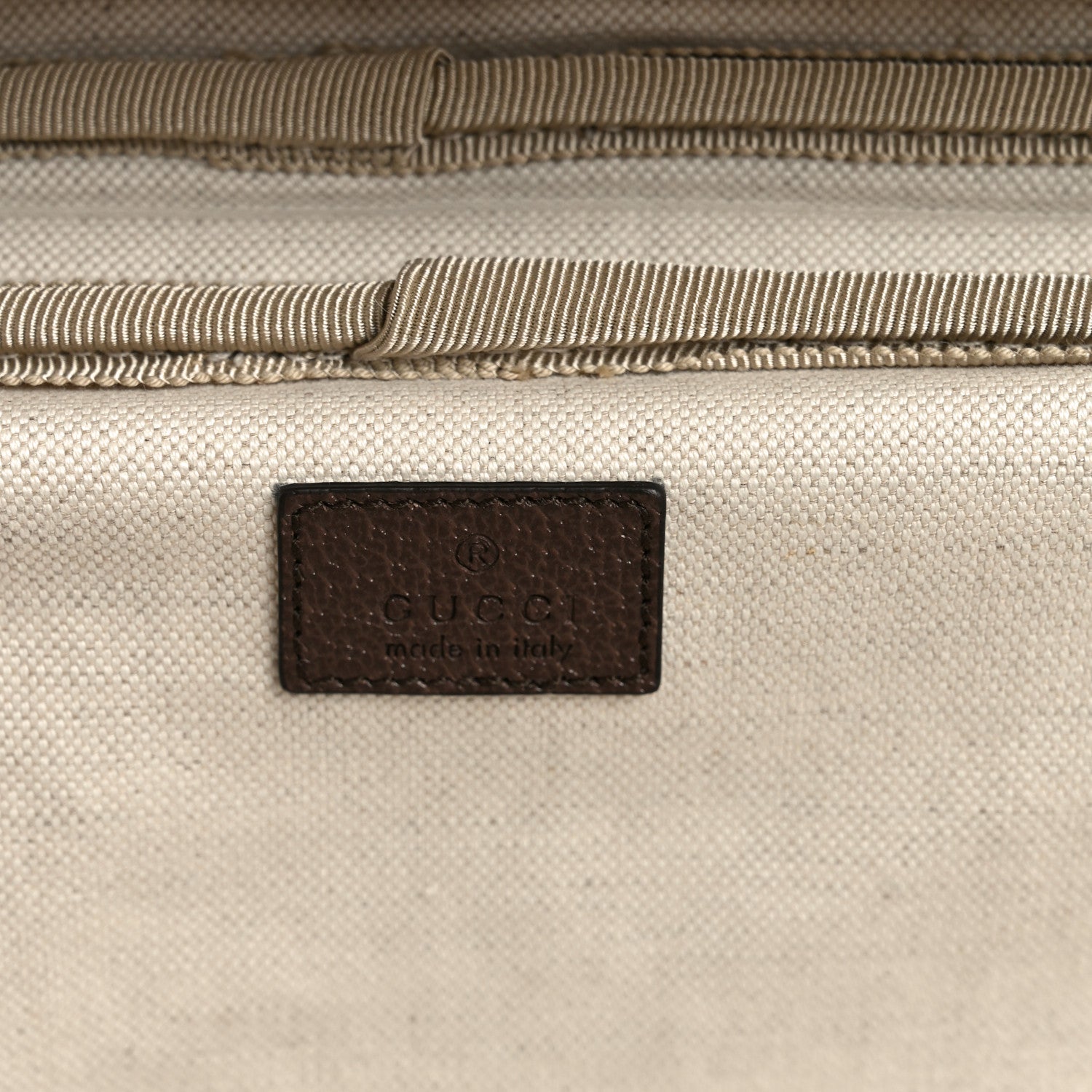 GG Supreme Monogram Web Medium Savoy Trolley Beige Ebony