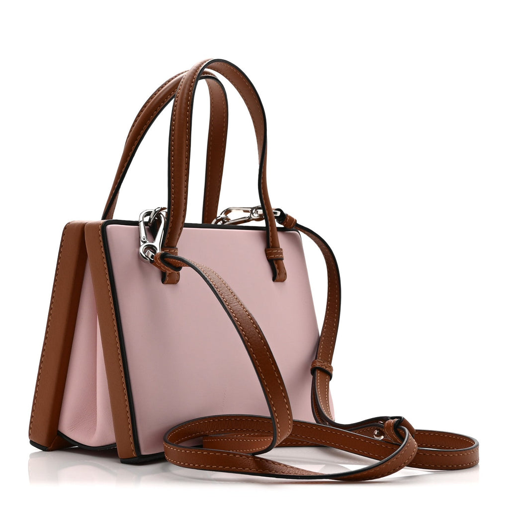 Calfskin Small Postal Bag Pastel Pink Tan