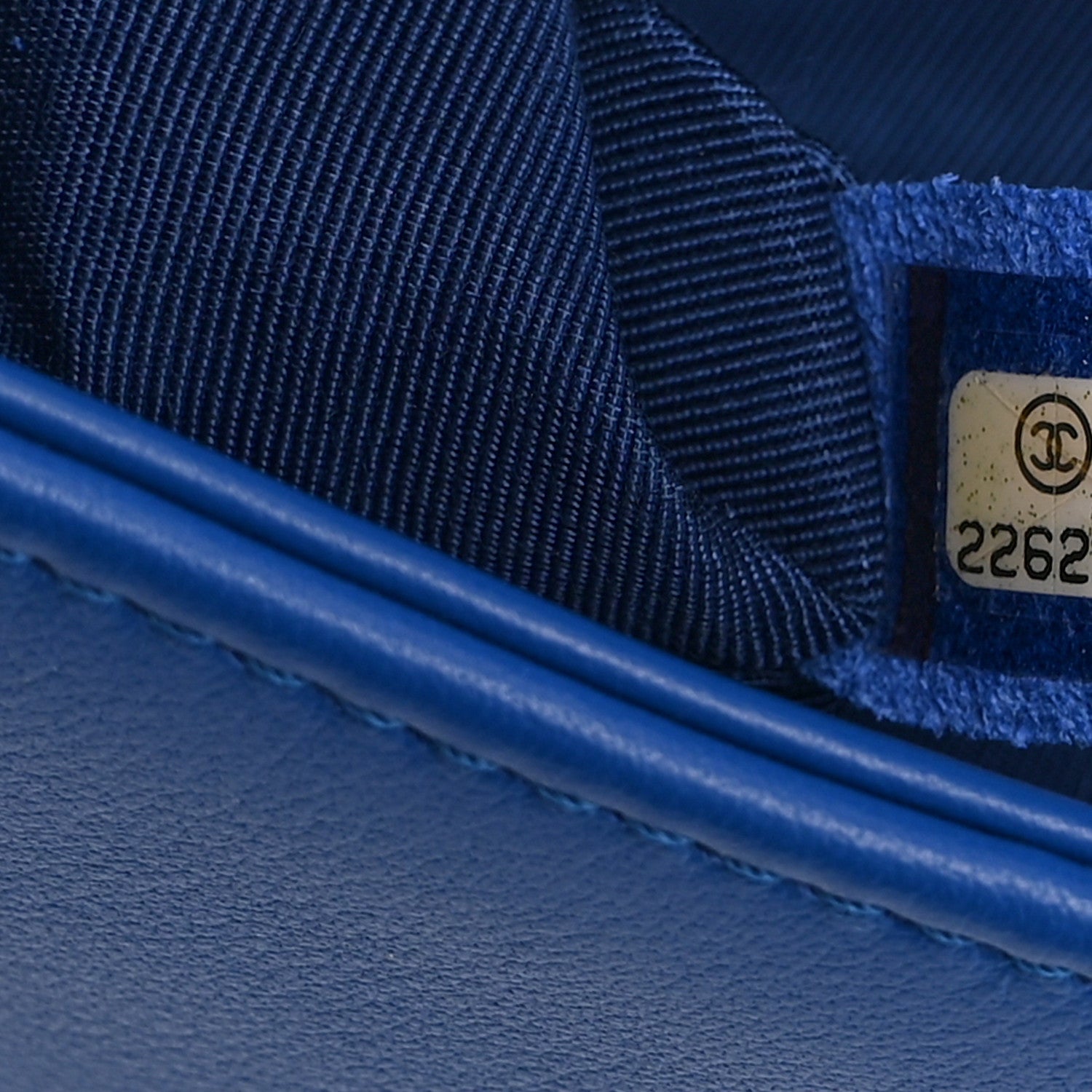 Lambskin Chevron Quilted Medium Boy Flap Blue