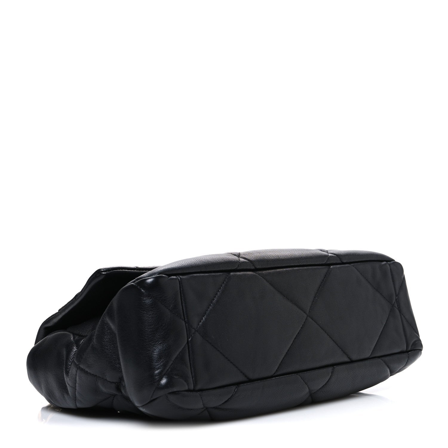 Goatskin Quilted Large Chanel 19 Flap Black