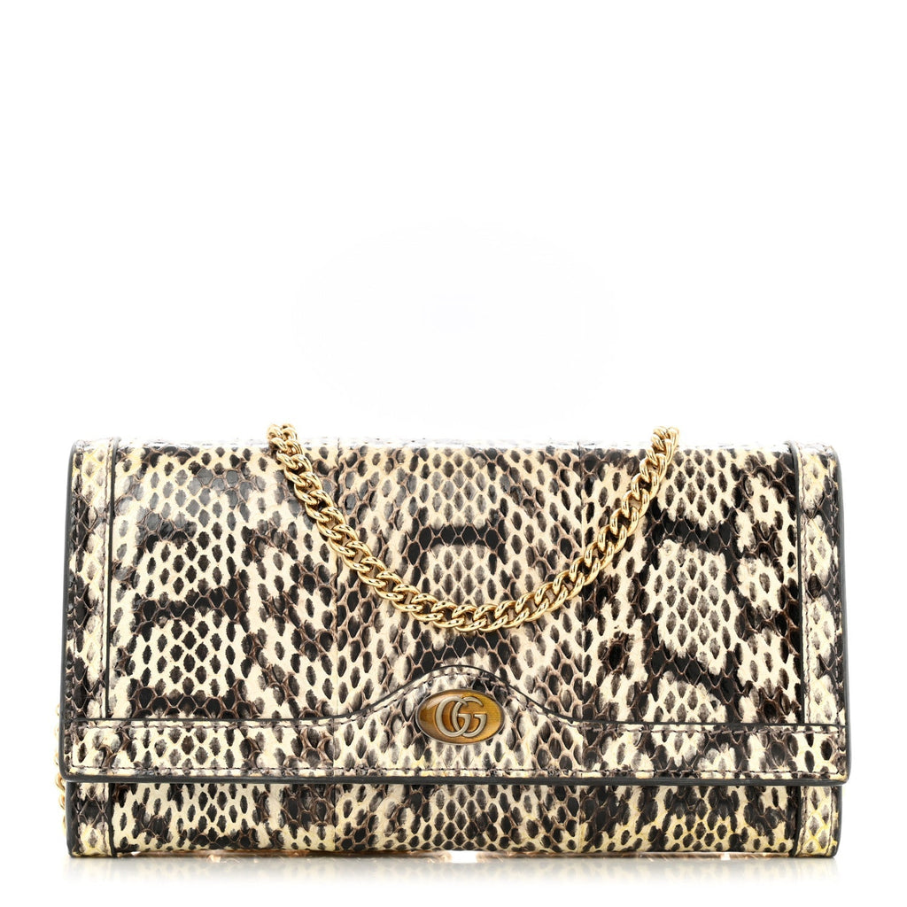 Snakeskin GG Ophidia Wallet On Chain Roccia
