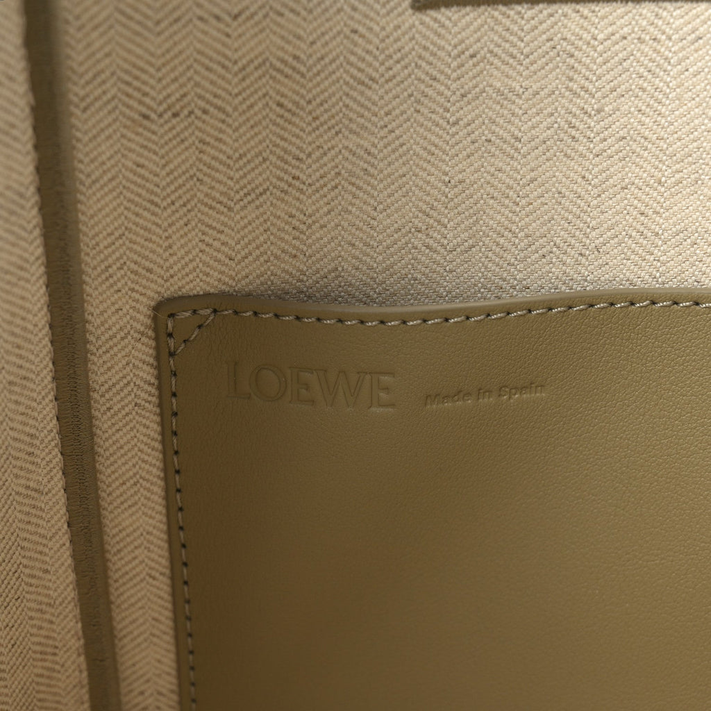 Jacquard Canvas Small Font Tote Ecru