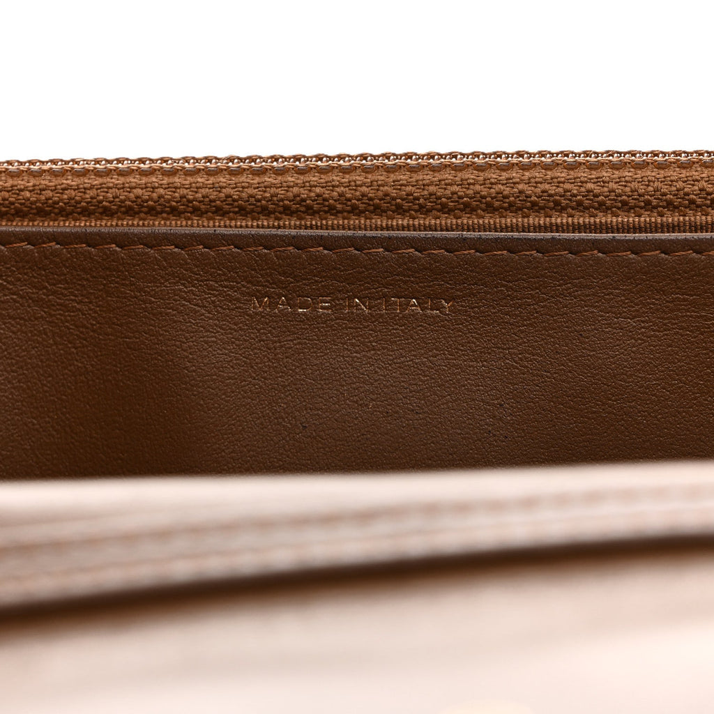 Metallic Calfskin Quilted 2.55 Reissue Wallet On Chain WOC Bronze