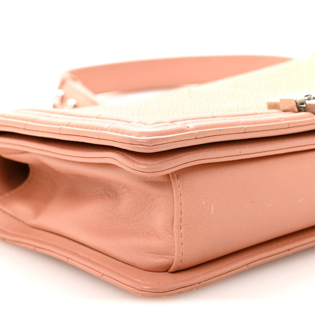 Galuchat Stingray Medium Boy Flap Pink