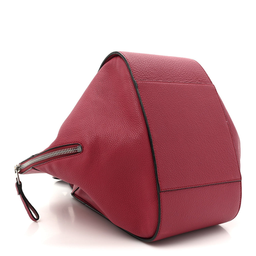 Grained Calfskin Small Hammock Shoulder Bag Raspberry