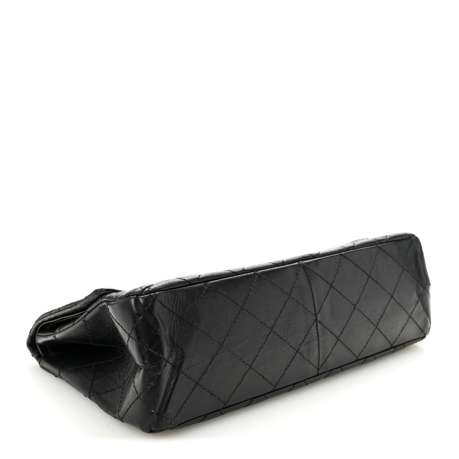 Aged Calfskin Quilted 2.55 Reissue 227 Flap Black