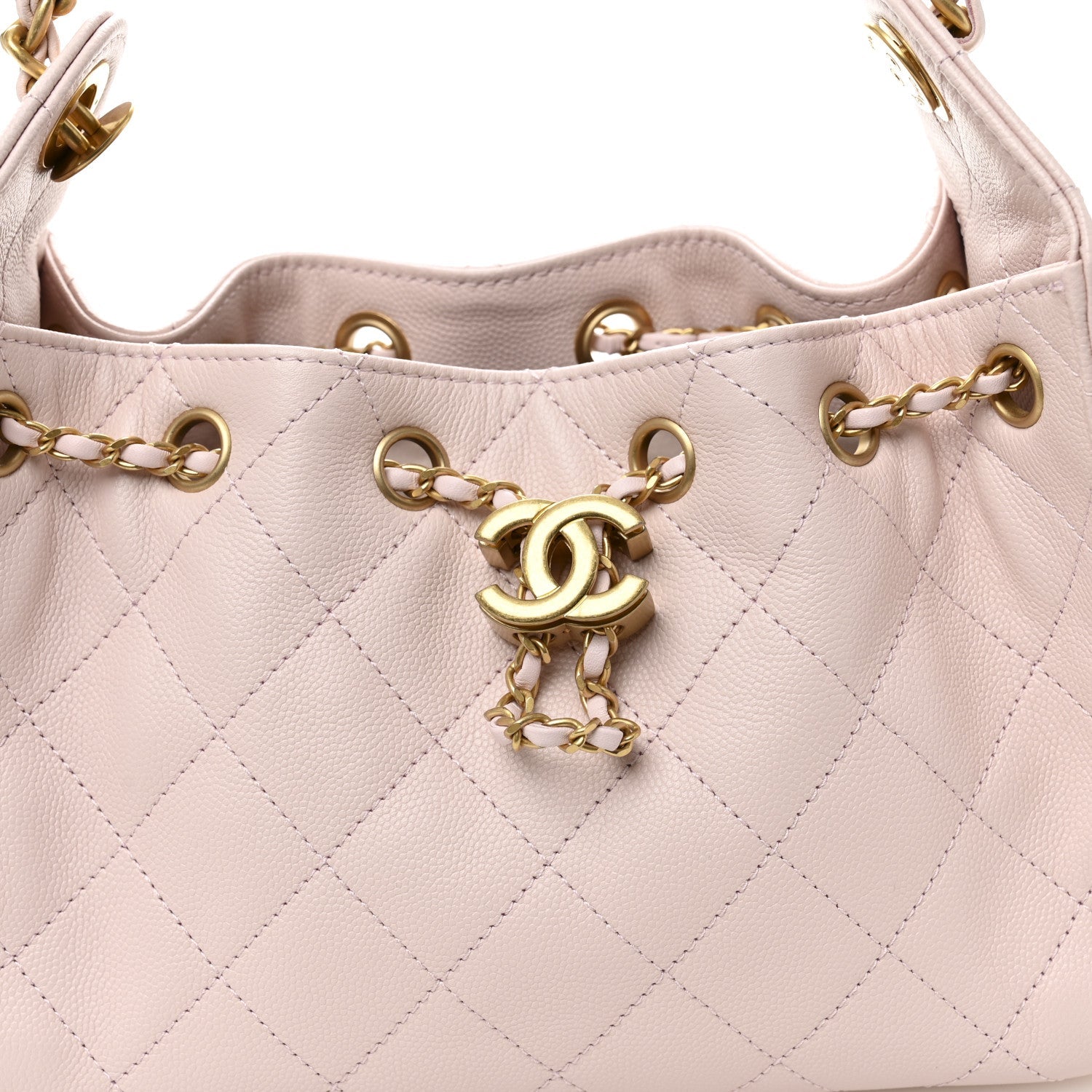 Caviar Quilted Mini Chanel 25 Handbag Light Pink