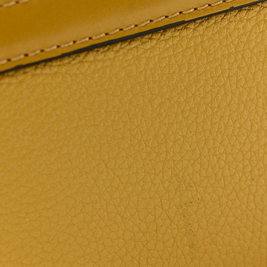 Grained Calfskin Mini Gate Crossbody Bag Yellow
