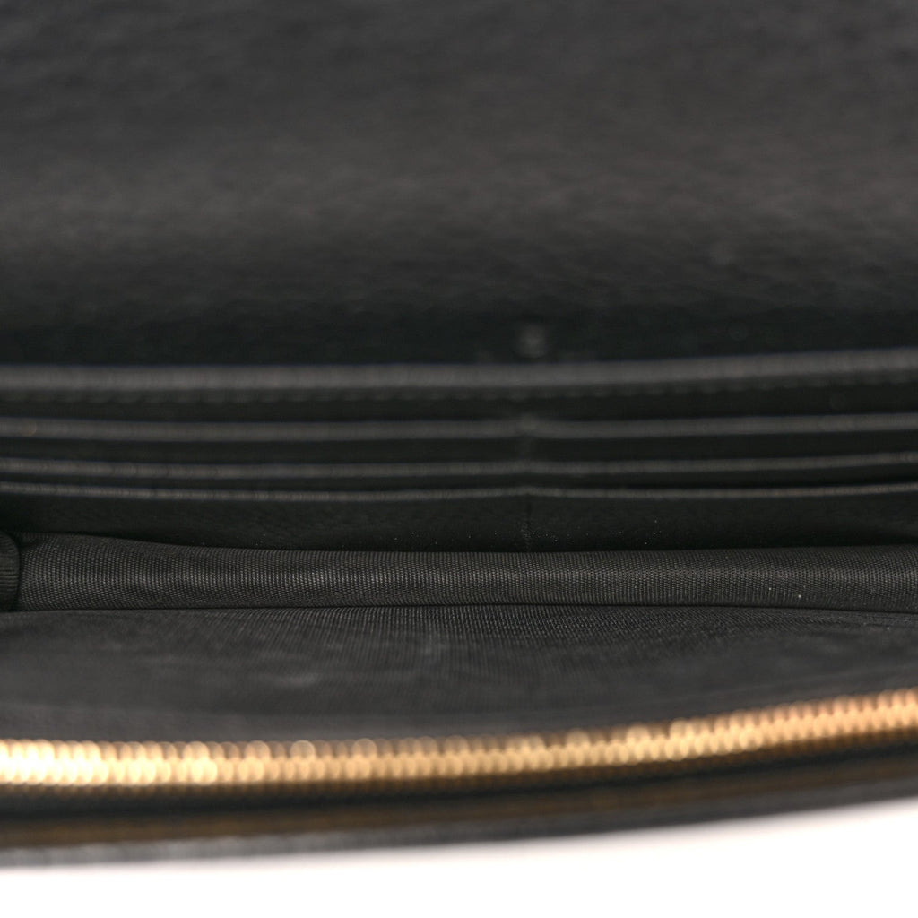 Dollar Calfskin Mini GG Marmont Chain Wallet Black