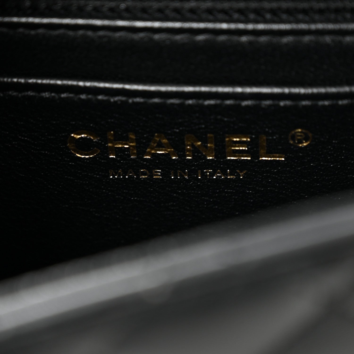 Lambskin Quilted Mini Square Flap Black