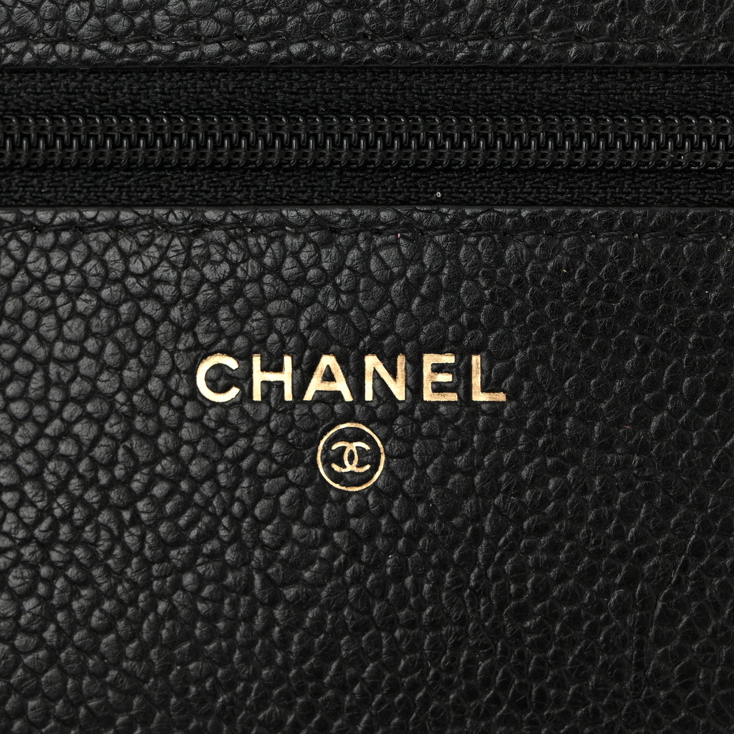 Caviar Quilted Boy Wallet On Chain WOC Black