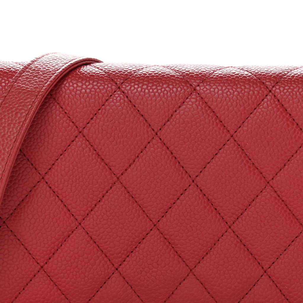 Caviar Quilted Boy Wallet On Chain WOC Red