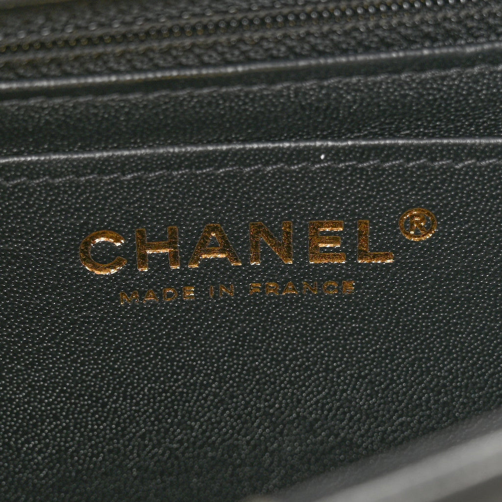 Lambskin Quilted Mini Rectangular Flap Black
