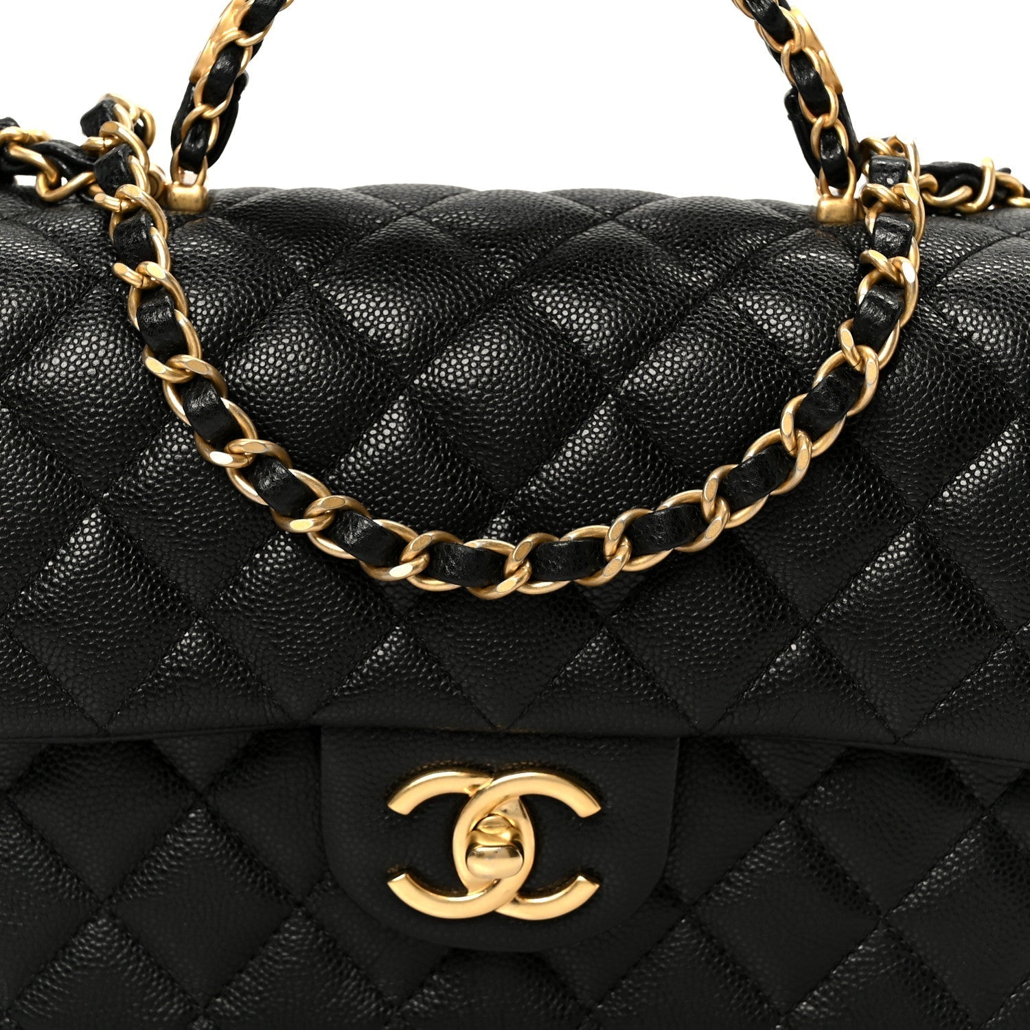 Caviar Quilted Small Handy CC Flap Black