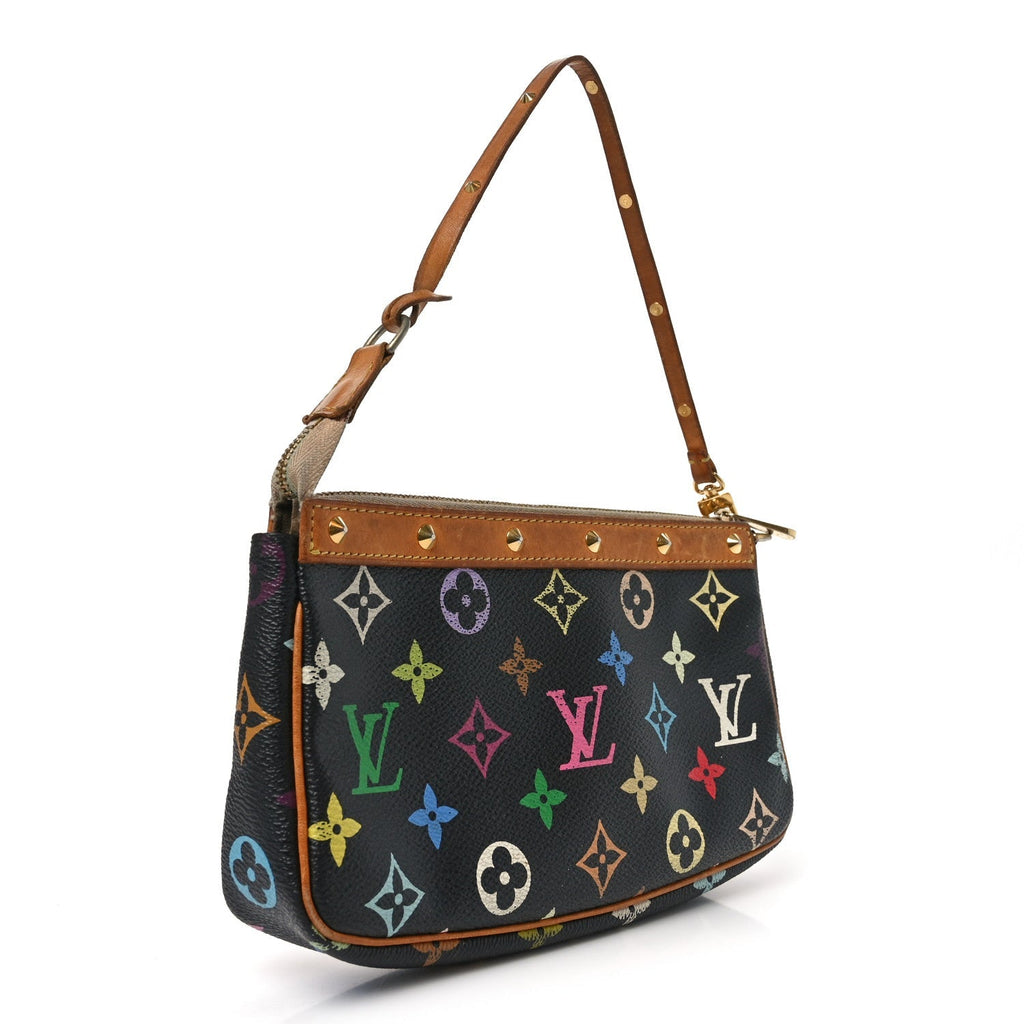 Monogram Multicolor Pochette Accessories Black