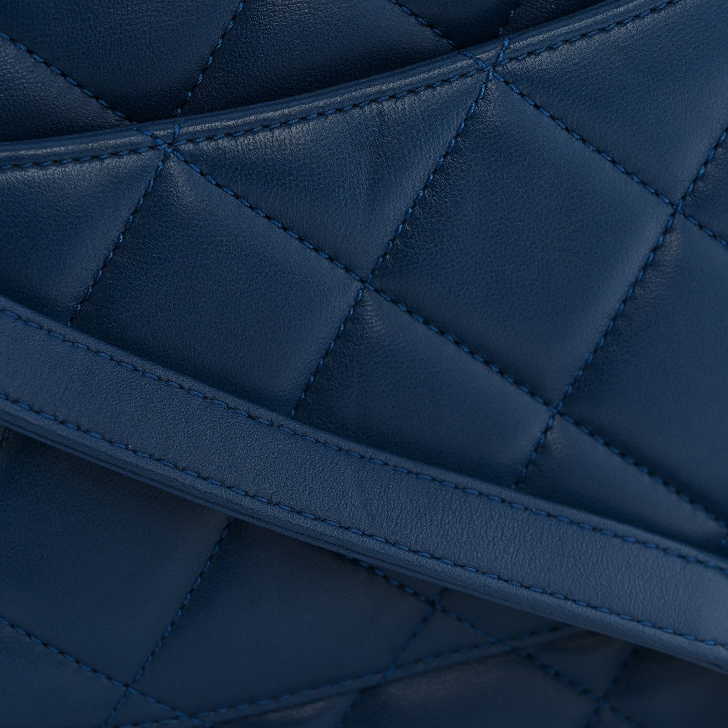 Lambskin Quilted Small Trendy CC Flap Dual Handle Bag Blue