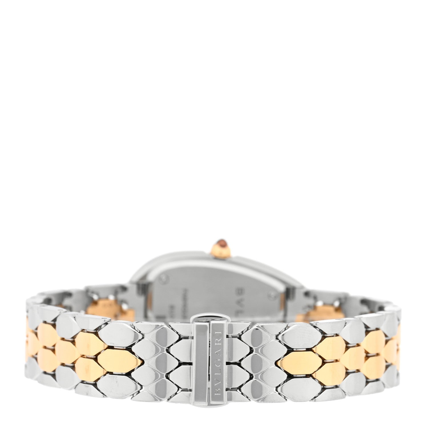 Stainless Steel 18K Yellow Gold Diamond Bezel 33mm Serpenti Seduttori Quartz Watch