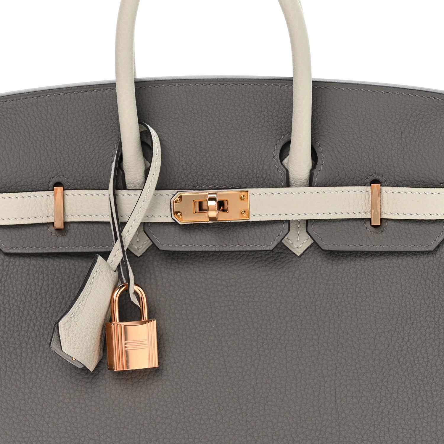 Togo Horseshoe Birkin 25 Gris Tourterelle Gris Perle
