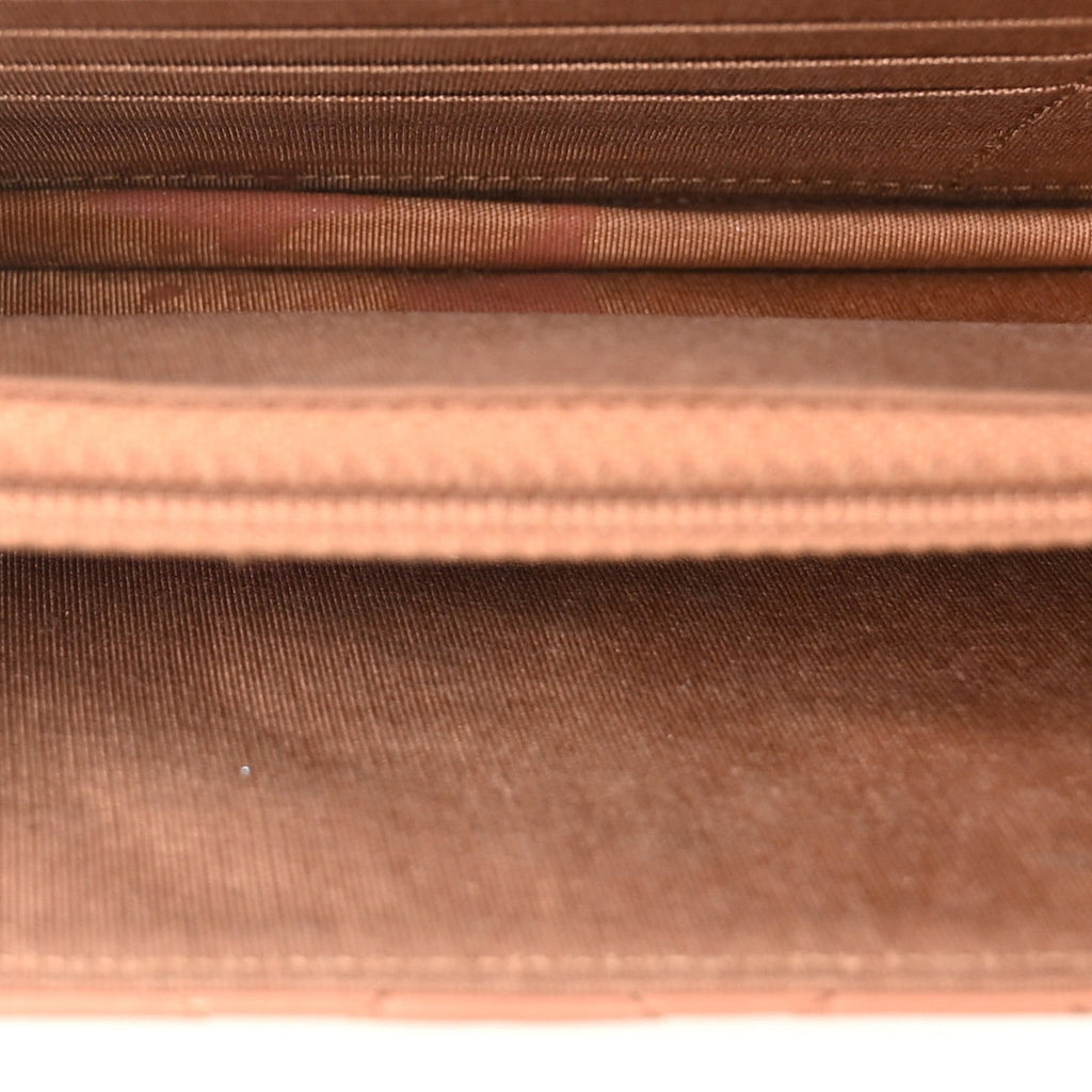 Calfskin Quilted Boy Square Wallet on Chain WOC Brown