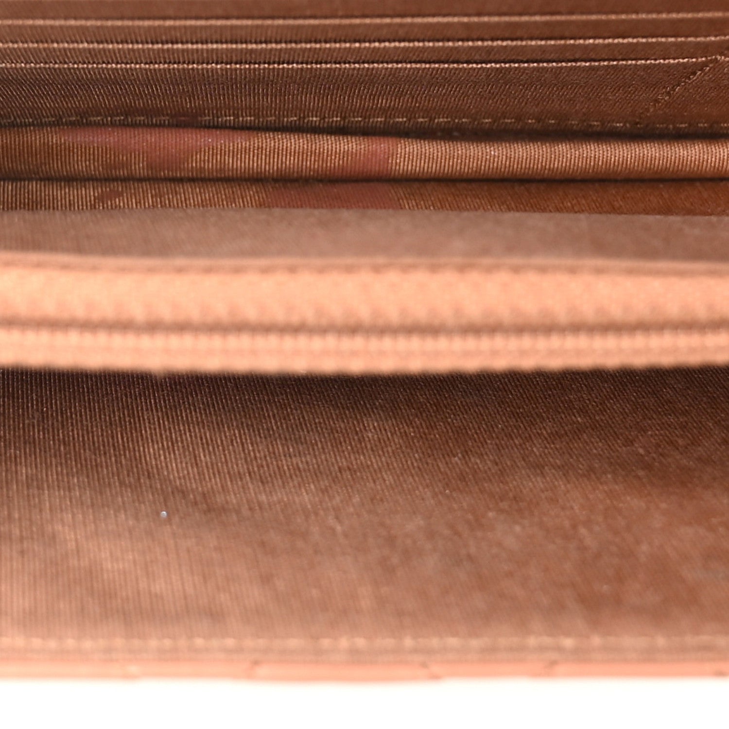 Calfskin Quilted Boy Square Wallet on Chain WOC Brown