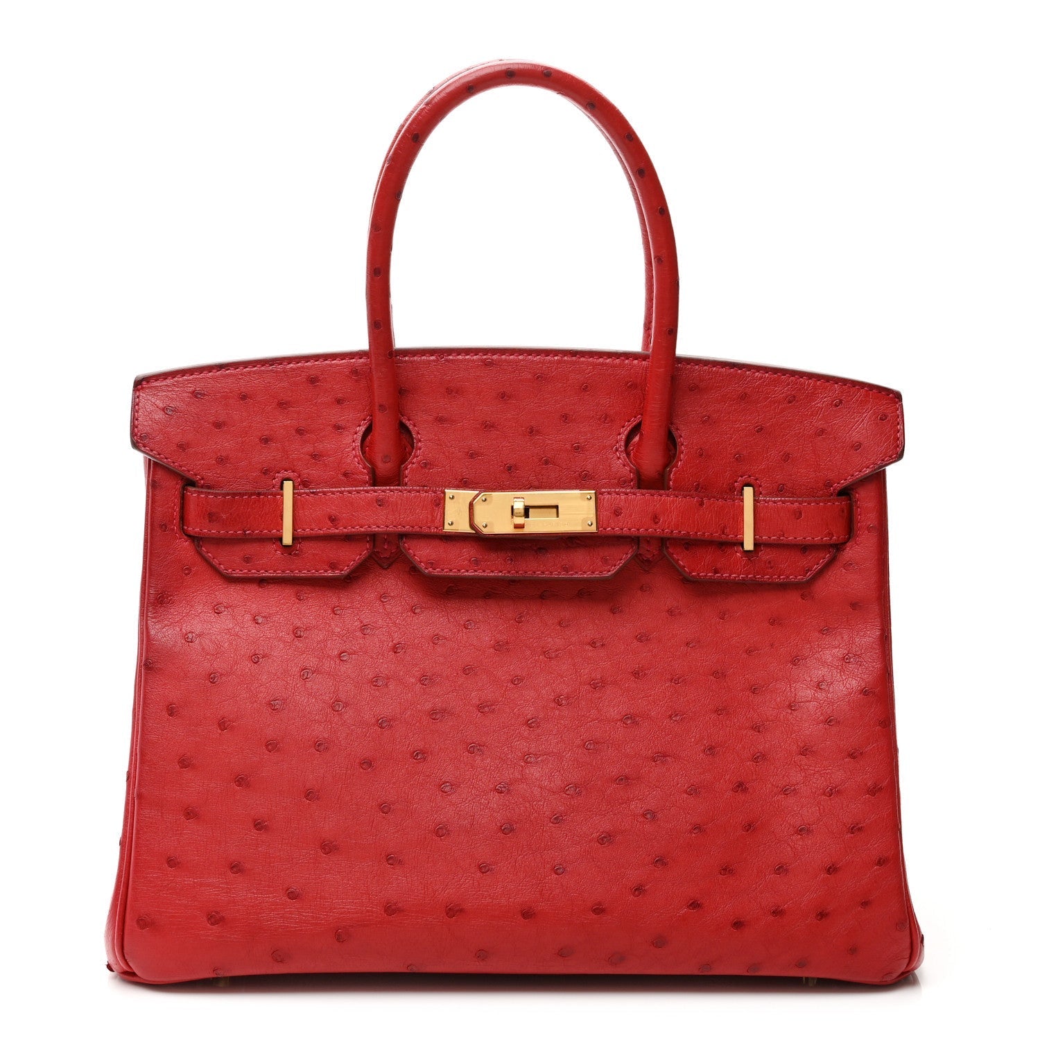 Ostrich Birkin 30 Rouge Vif