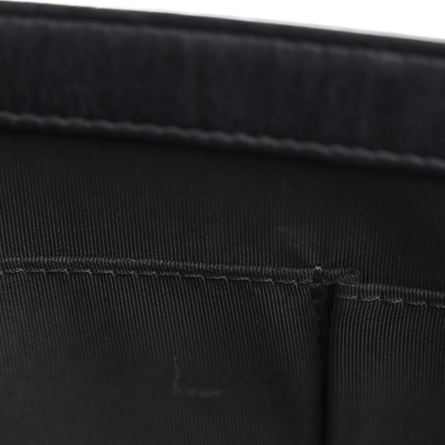 Calfskin Embossed Stitch Large Boy Flap Black