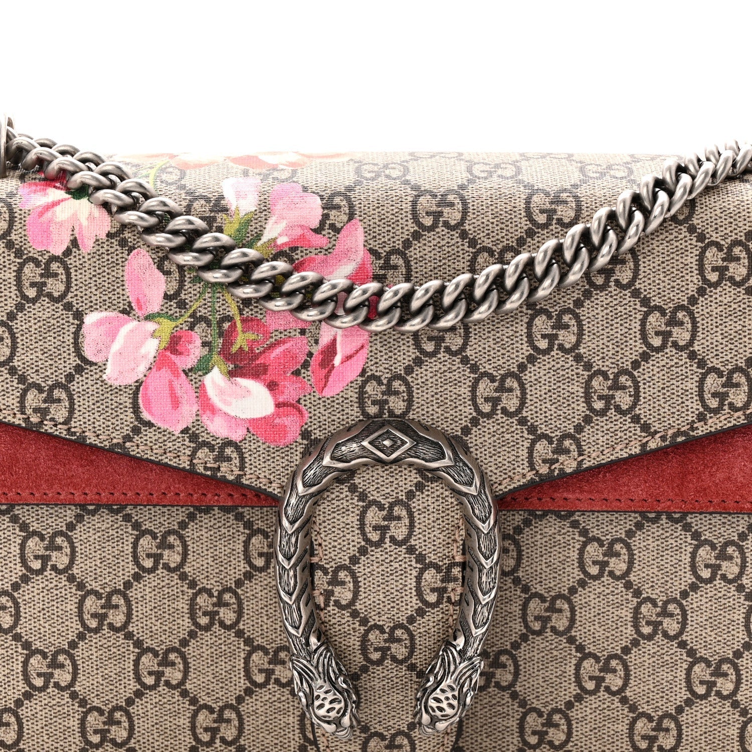 GG Supreme Monogram Blooms Small Dionysus Shoulder Bag Beige Multicolor Dry Rose