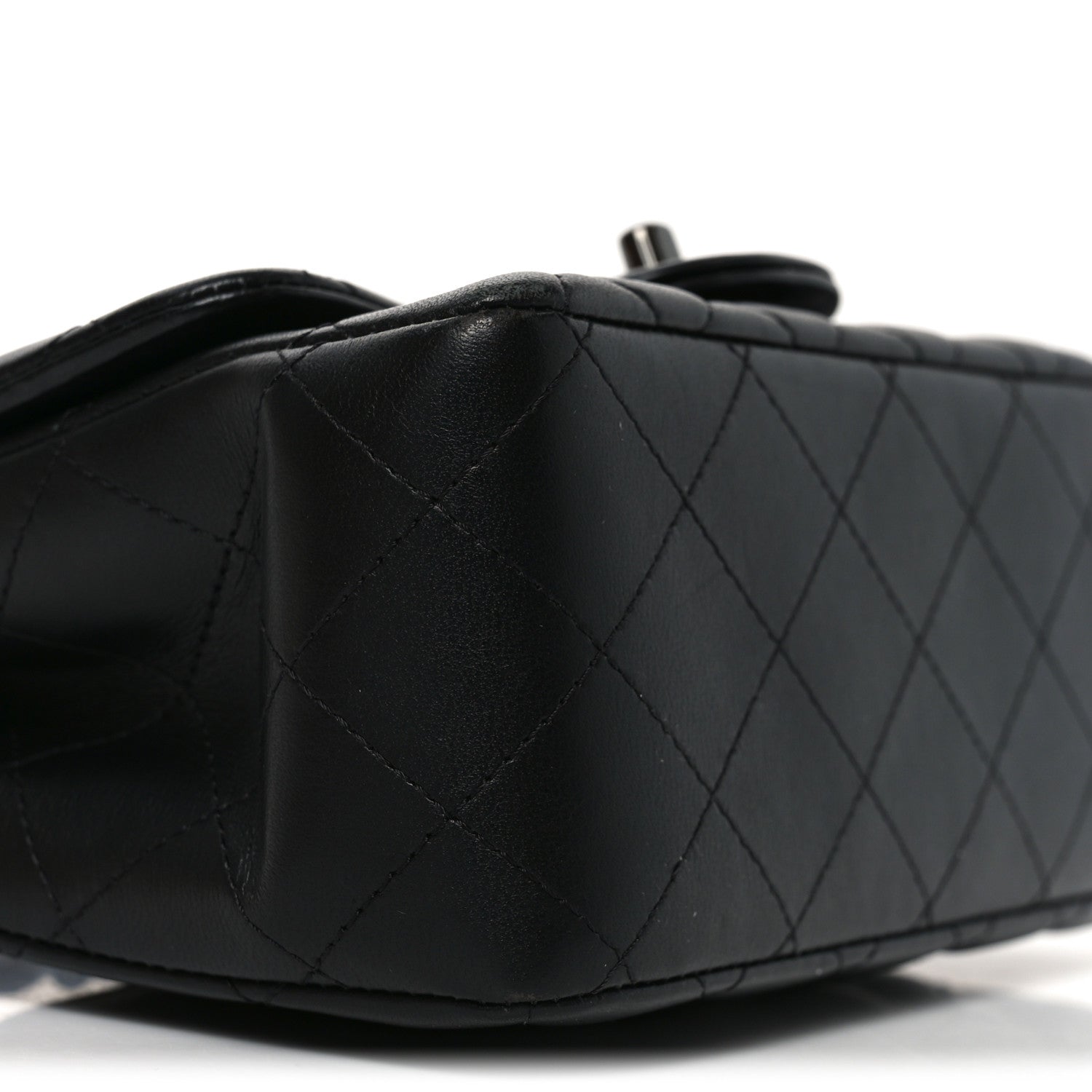 Lambskin Quilted Mini Square Flap So Black