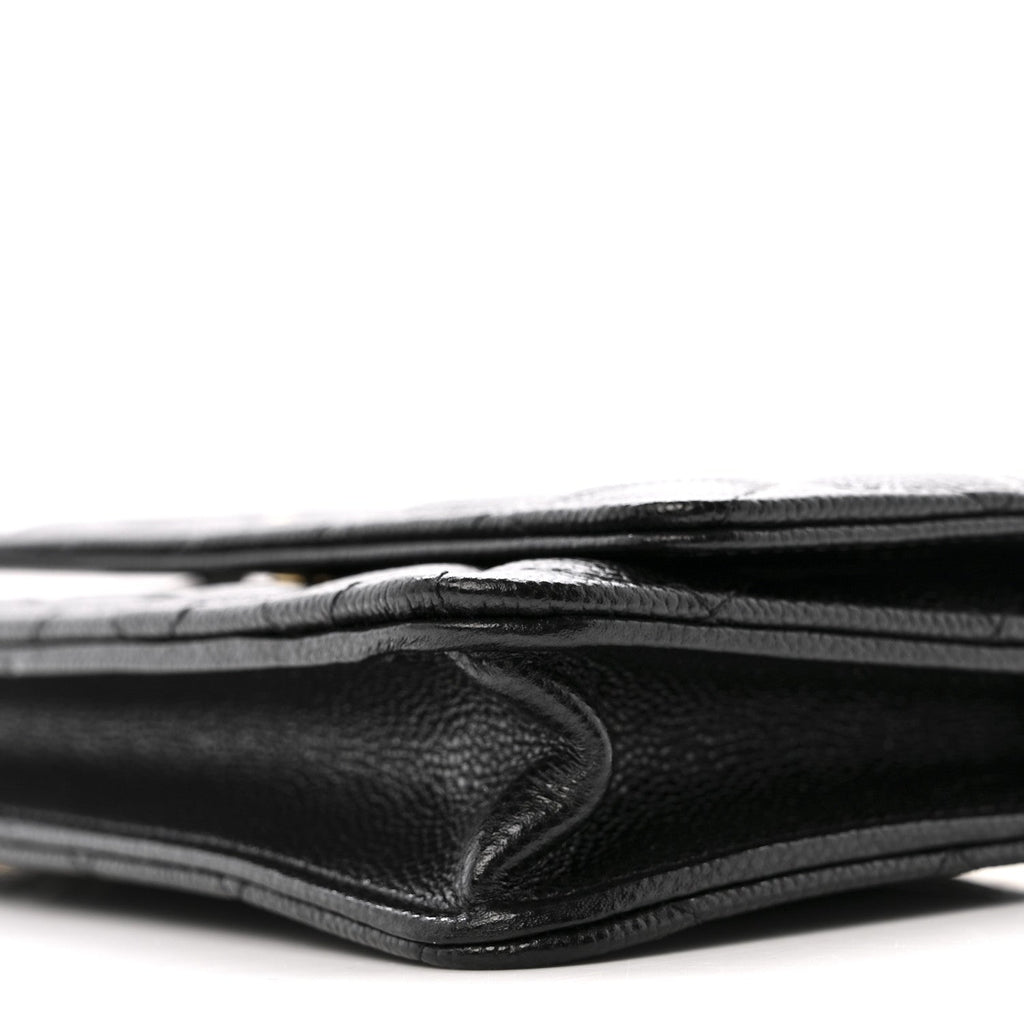 Caviar Quilted Miss Coco Wallet On Chain WOC Black