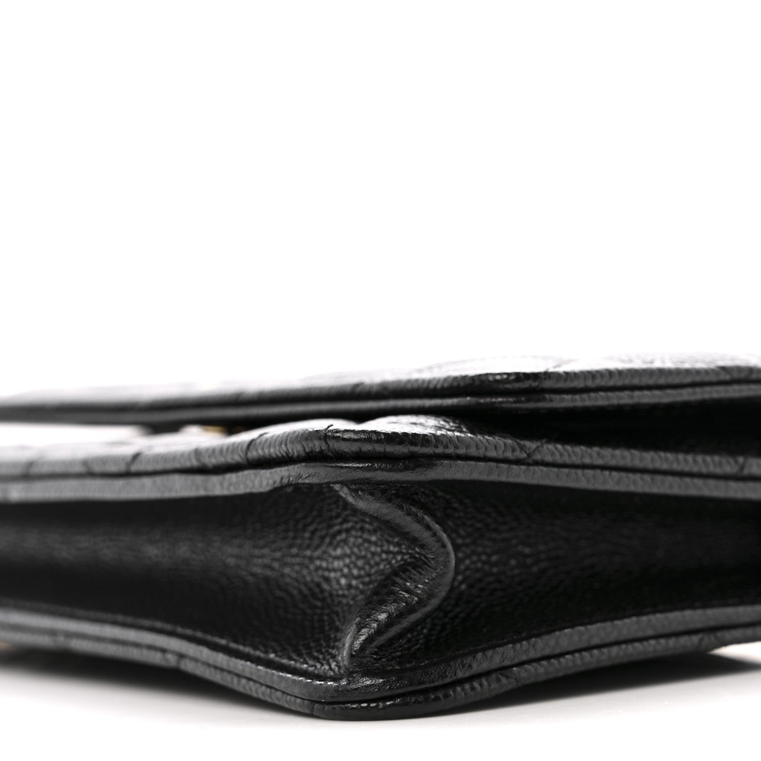 Caviar Quilted Miss Coco Wallet On Chain WOC Black