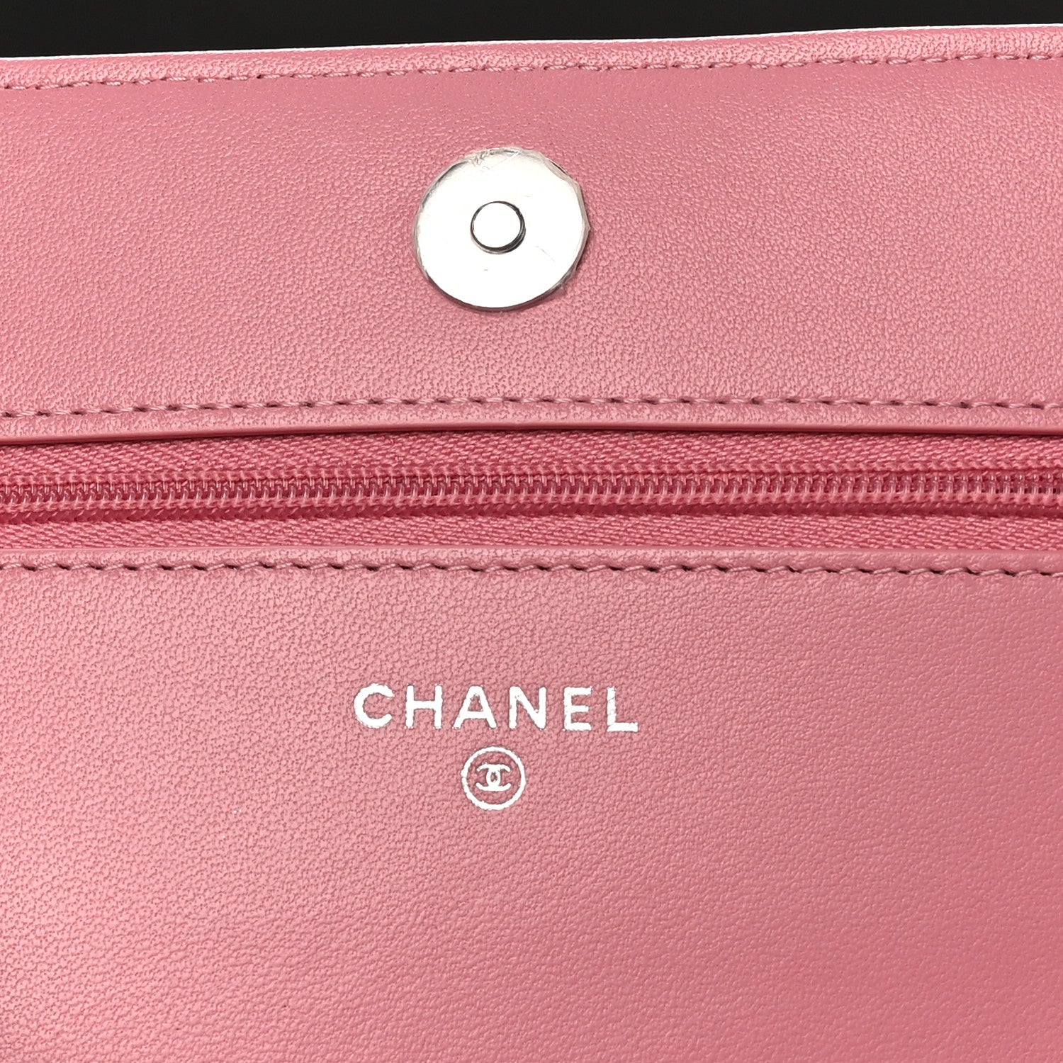 Lambskin Quilted Crystal Star Wallet On Chain WOC Pink