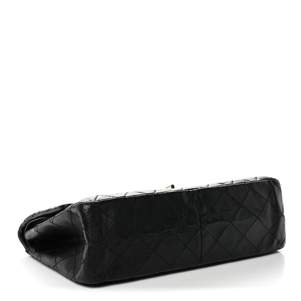 Aged Calfskin Quilted 2.55 Reissue 226 Flap Black