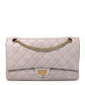 Aged Calfskin Quilted 2.55 Reissue 226 Flap Blanc Fonce