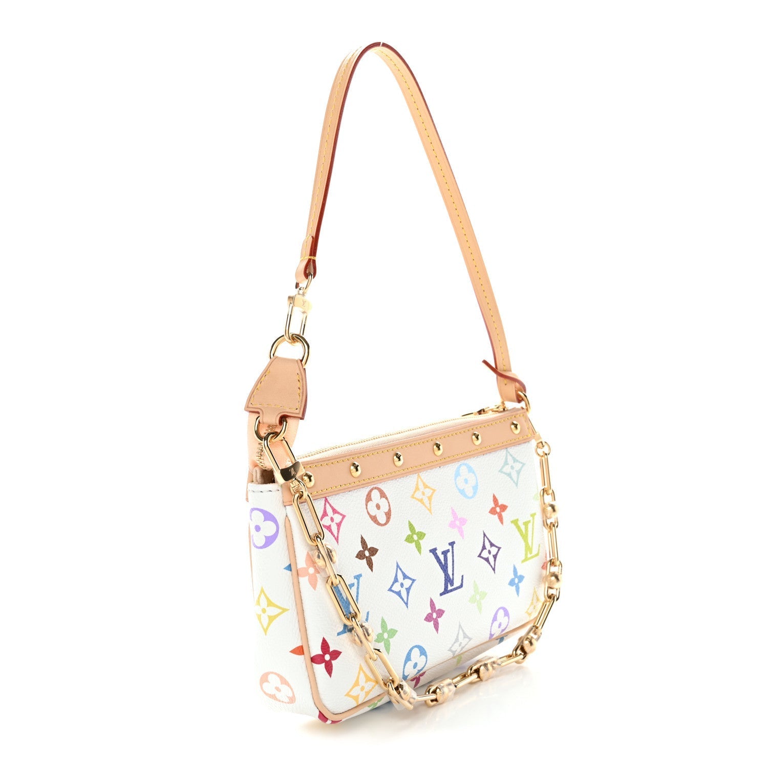 LV X TM Monogram Multicolor Pochette Accessories White